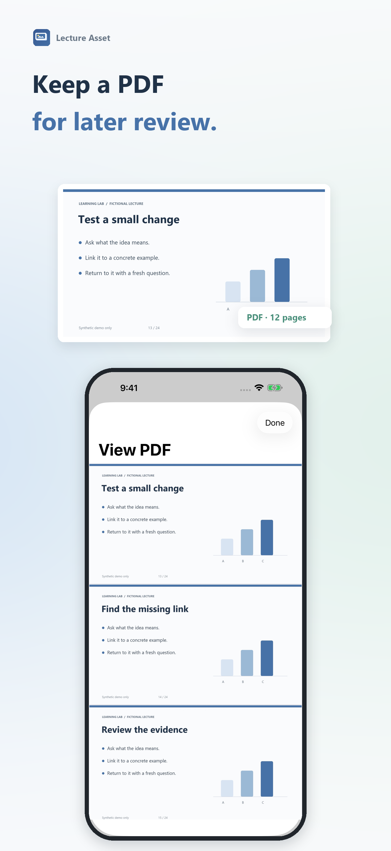 Lecture Asset: A PDF for people to read